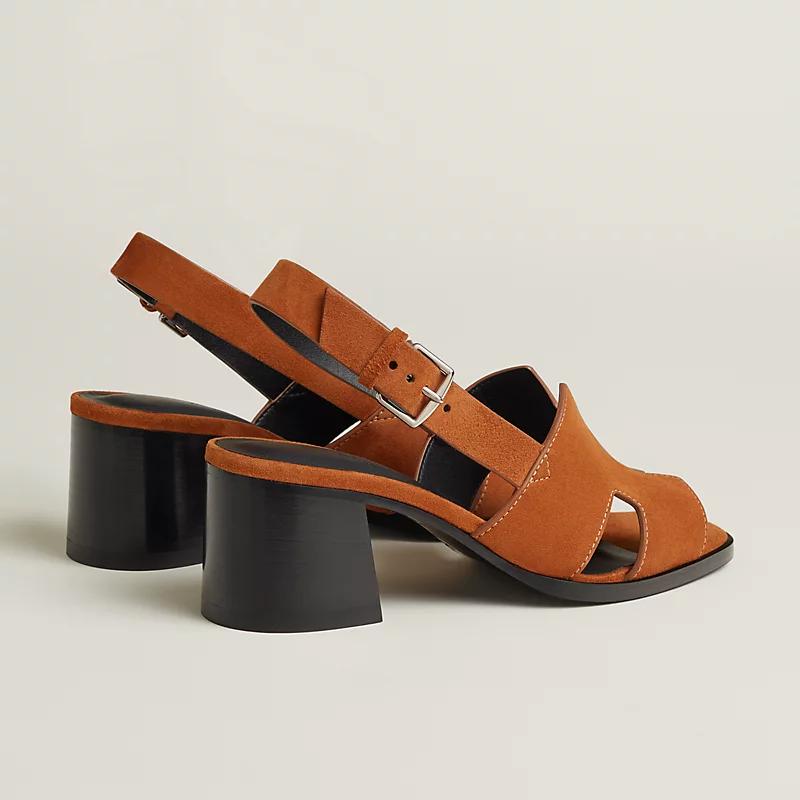 Giày Hermes Elbe 60 Sandal Nữ Nâu